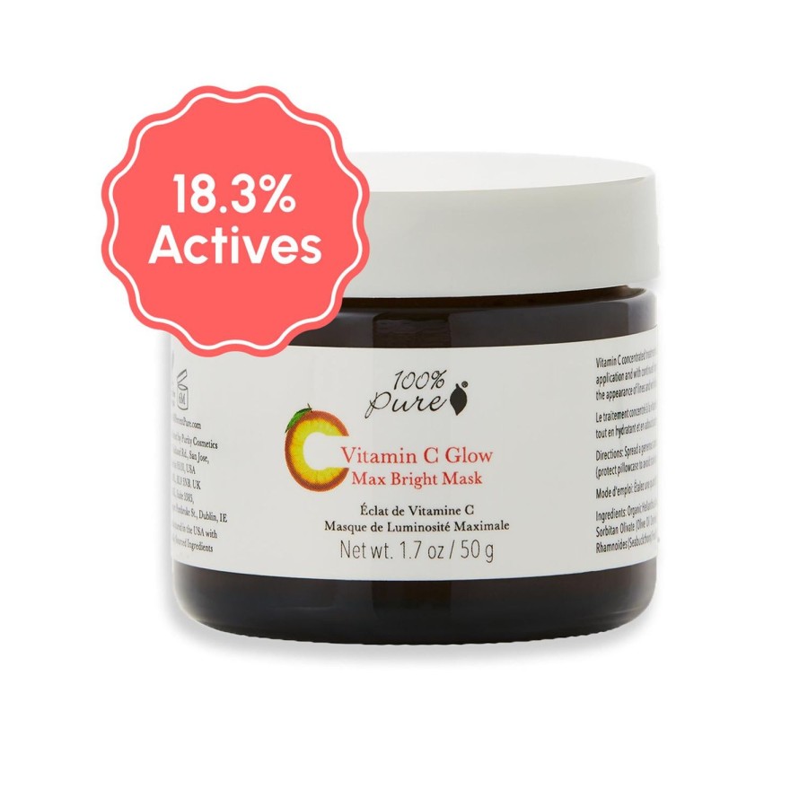 100% PURE Scrubs & Masks | 18.3% Active Ingredients Vitamin C Glow Max Bright Mask