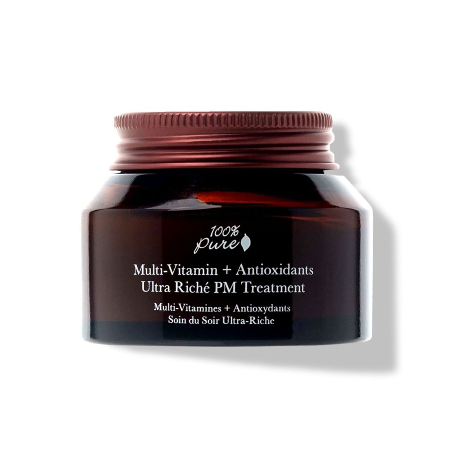 100% PURE Moisturizer | Multi-Vitamin + Antioxidants Ultra Riche Pm Treatment