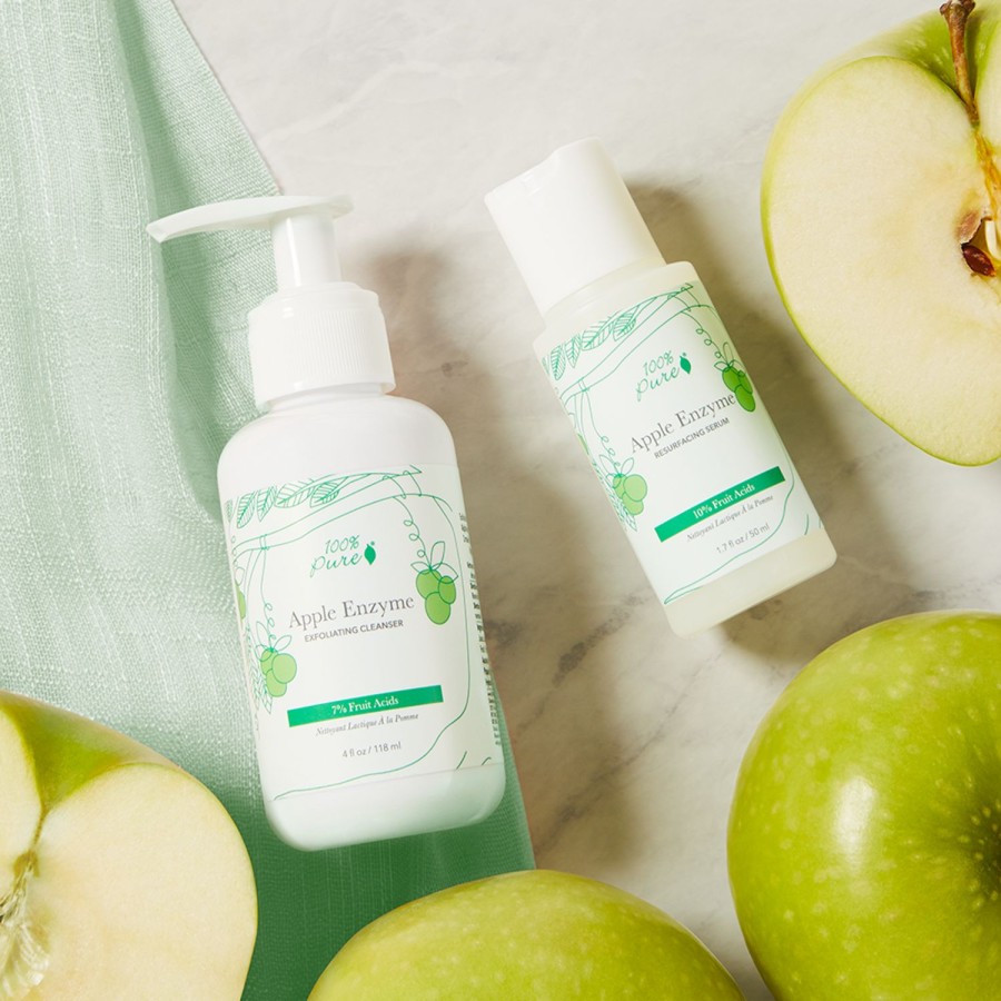 100% PURE Cleanser | 7% Fruit Acids Apple Enzyme Exfoliating Cleanser