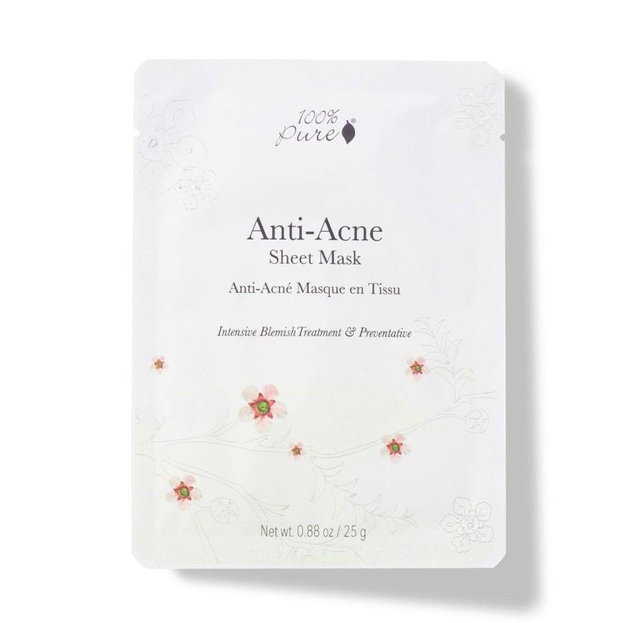 100% PURE Scrubs & Masks | Anti Acne Sheet Mask